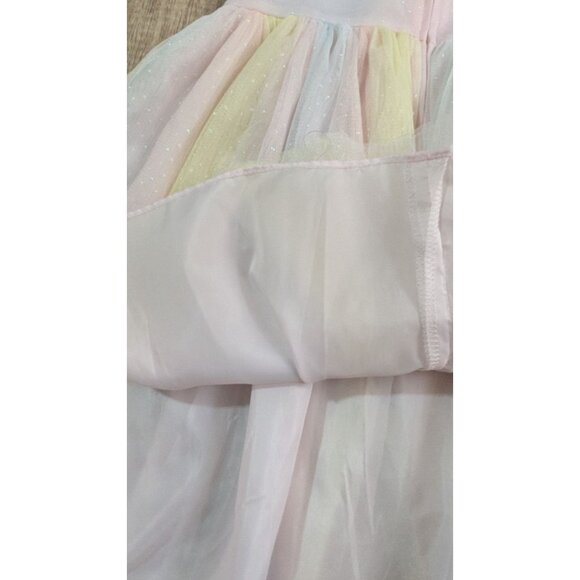 Bonnie Jean 4T Girls Pastel Glitter Dress & Pink Nannette sweater Cardigan Set - Picture 8 of 9